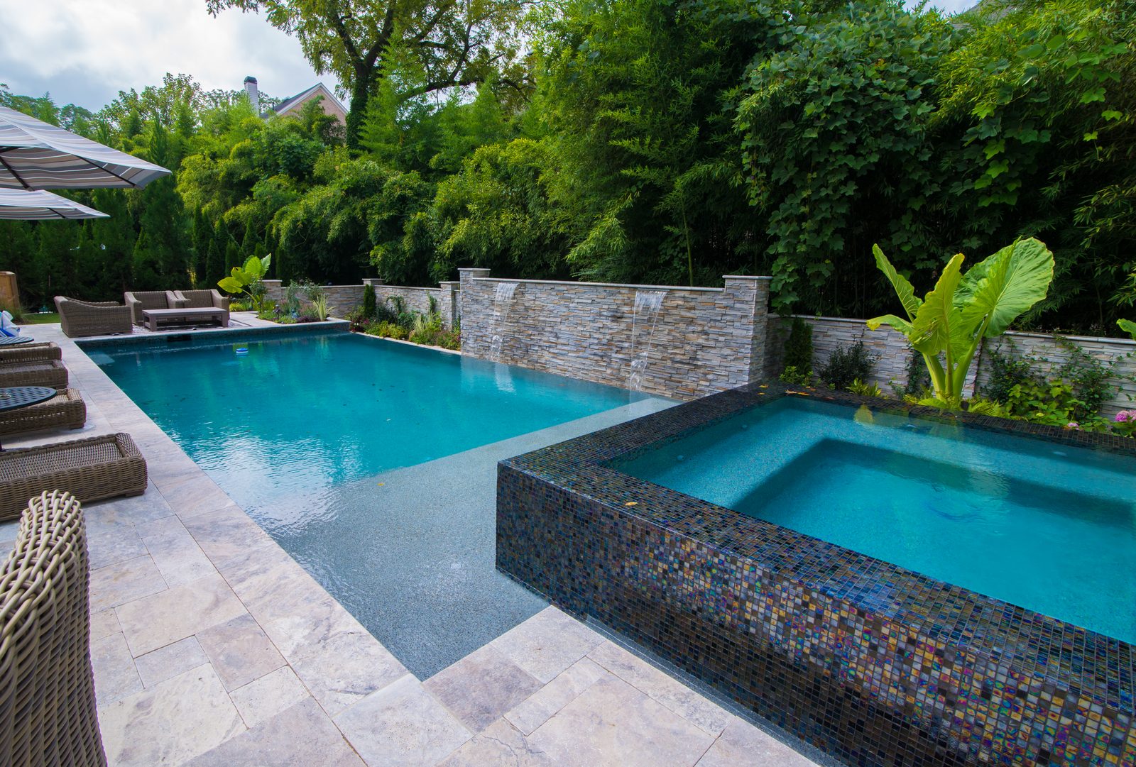 Custom pool and outdoor living space