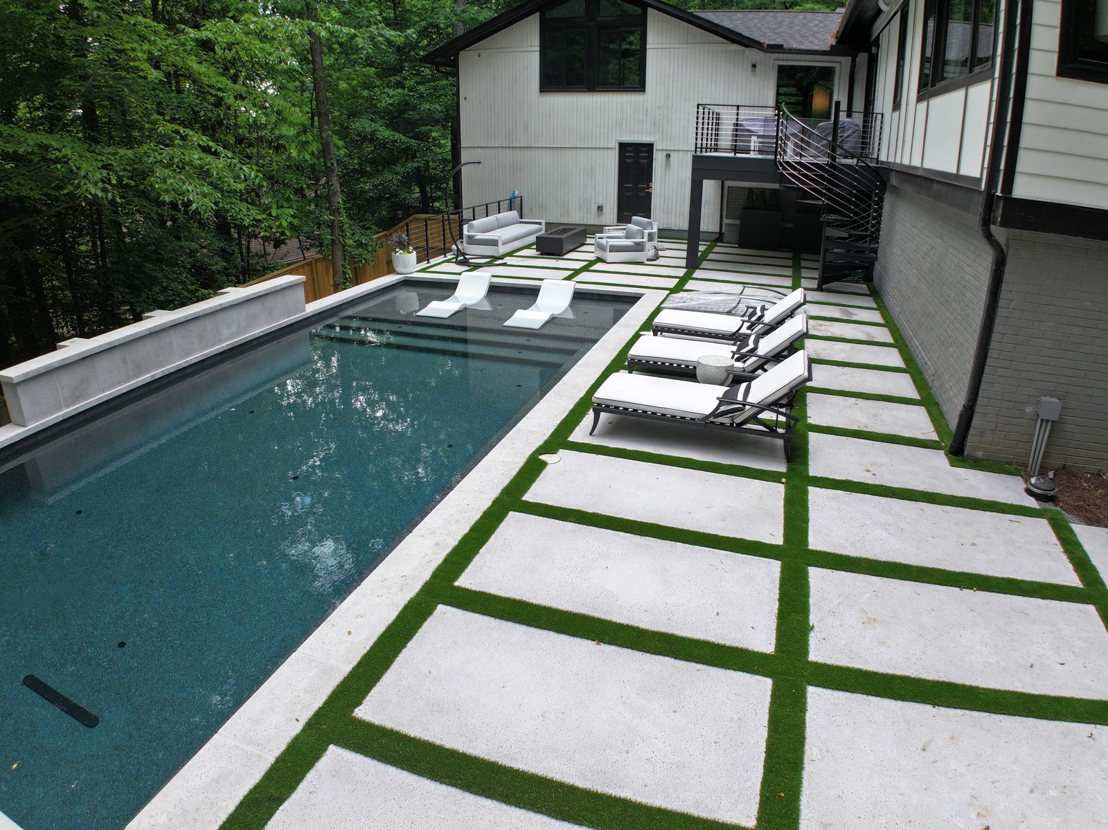 Custom pool and outdoor living space