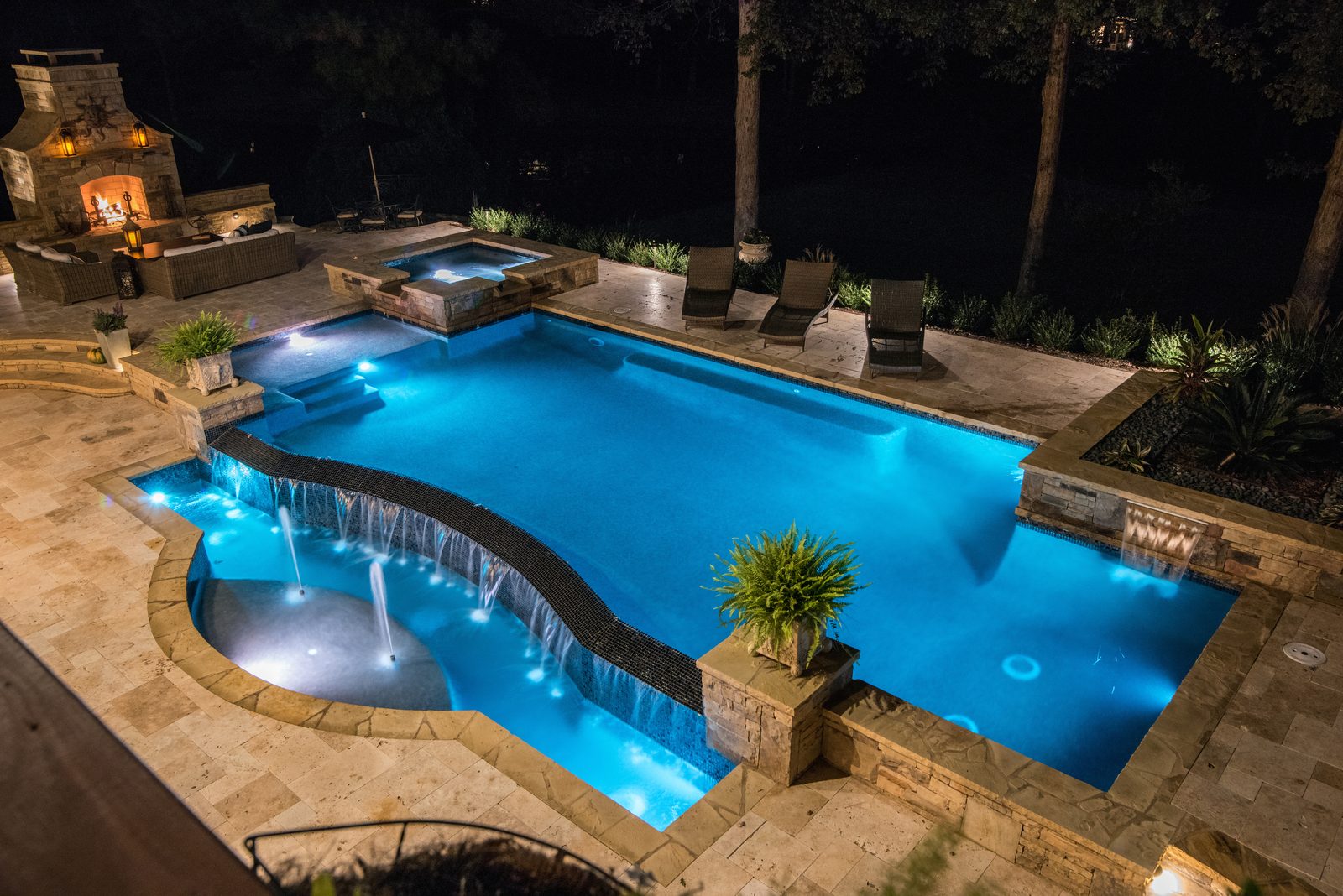Custom pool and outdoor living space