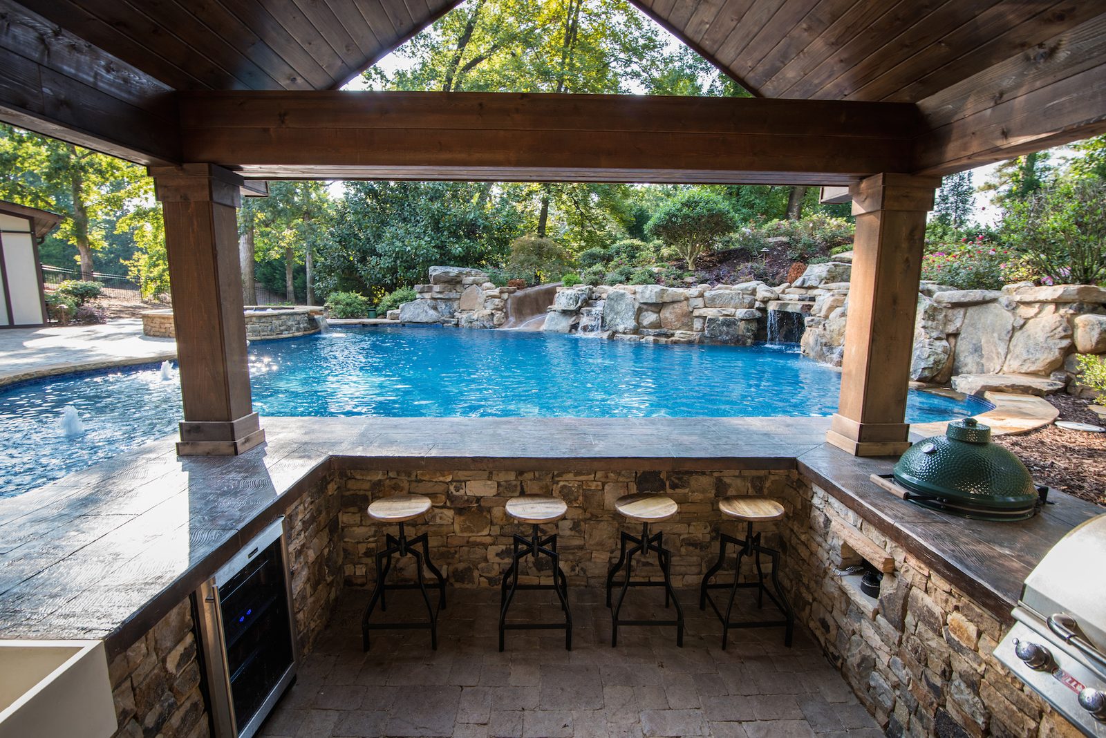 Custom pool and outdoor living space