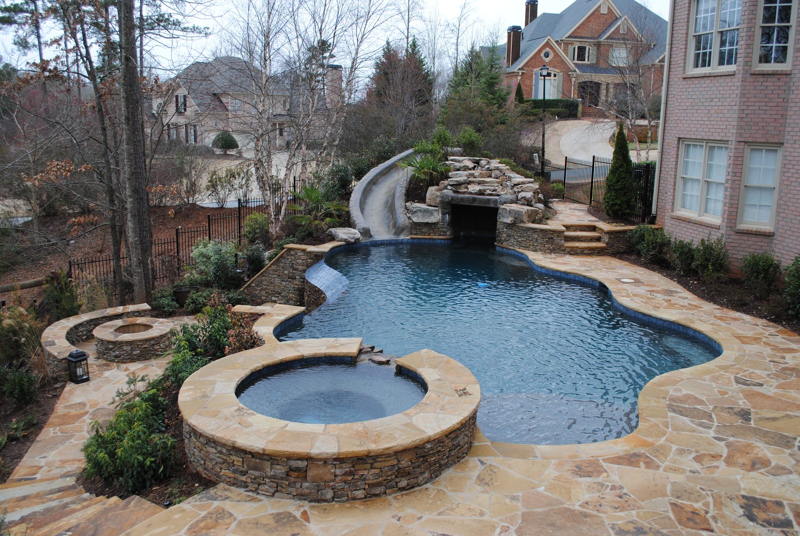 Custom pool and outdoor living space