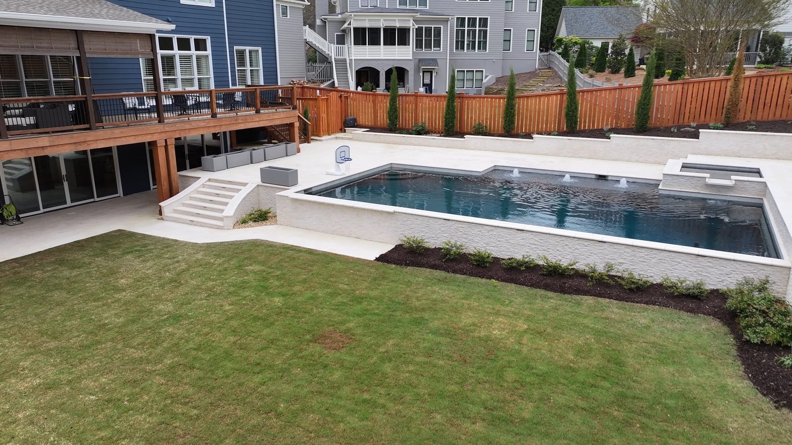 Custom pool and outdoor living space