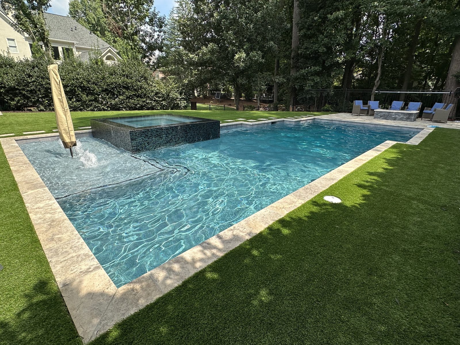 Custom pool and outdoor living space