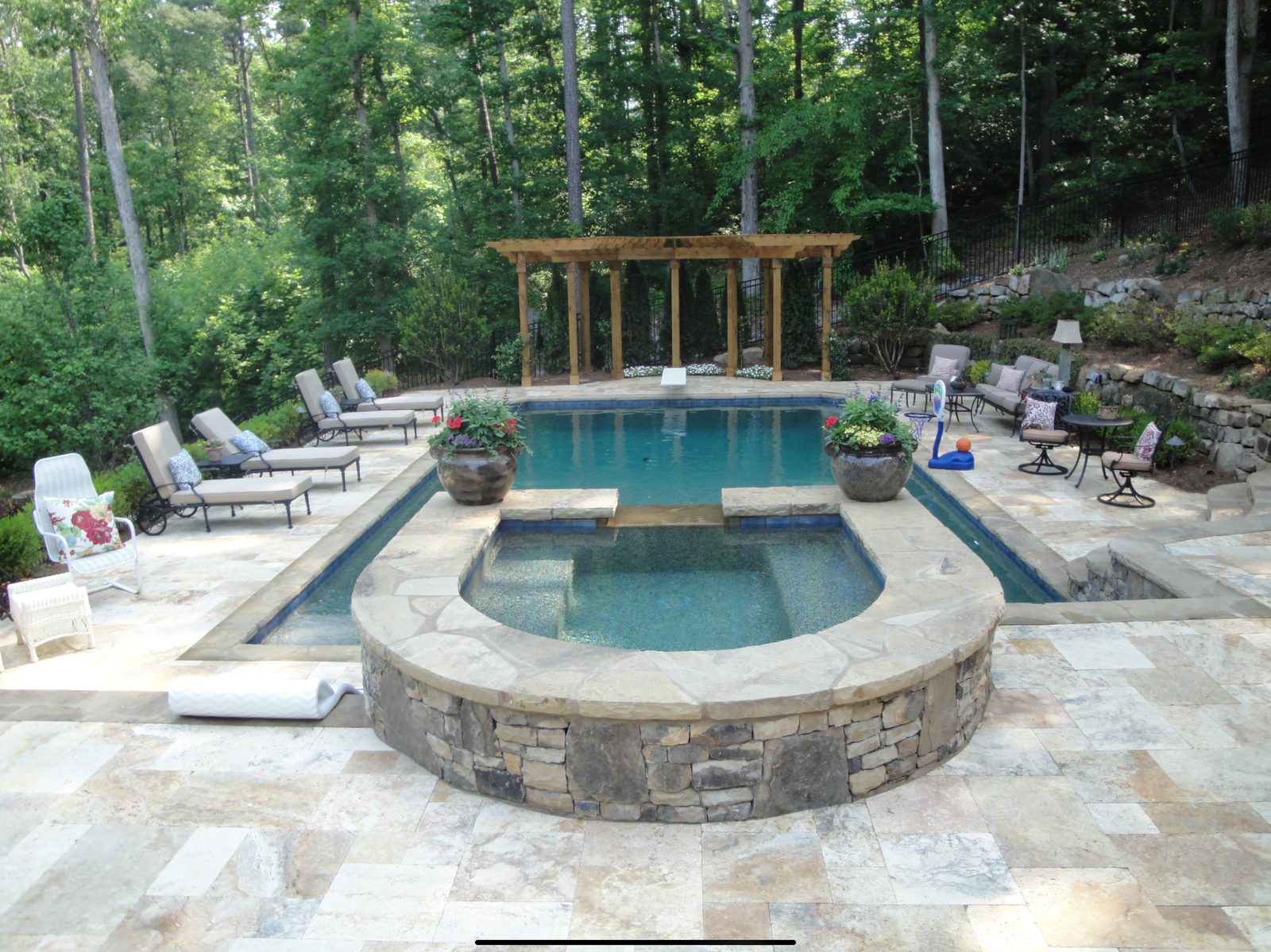 Custom pool and outdoor living space