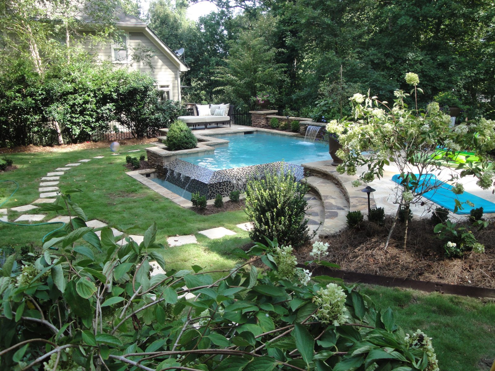 Custom pool and outdoor living space