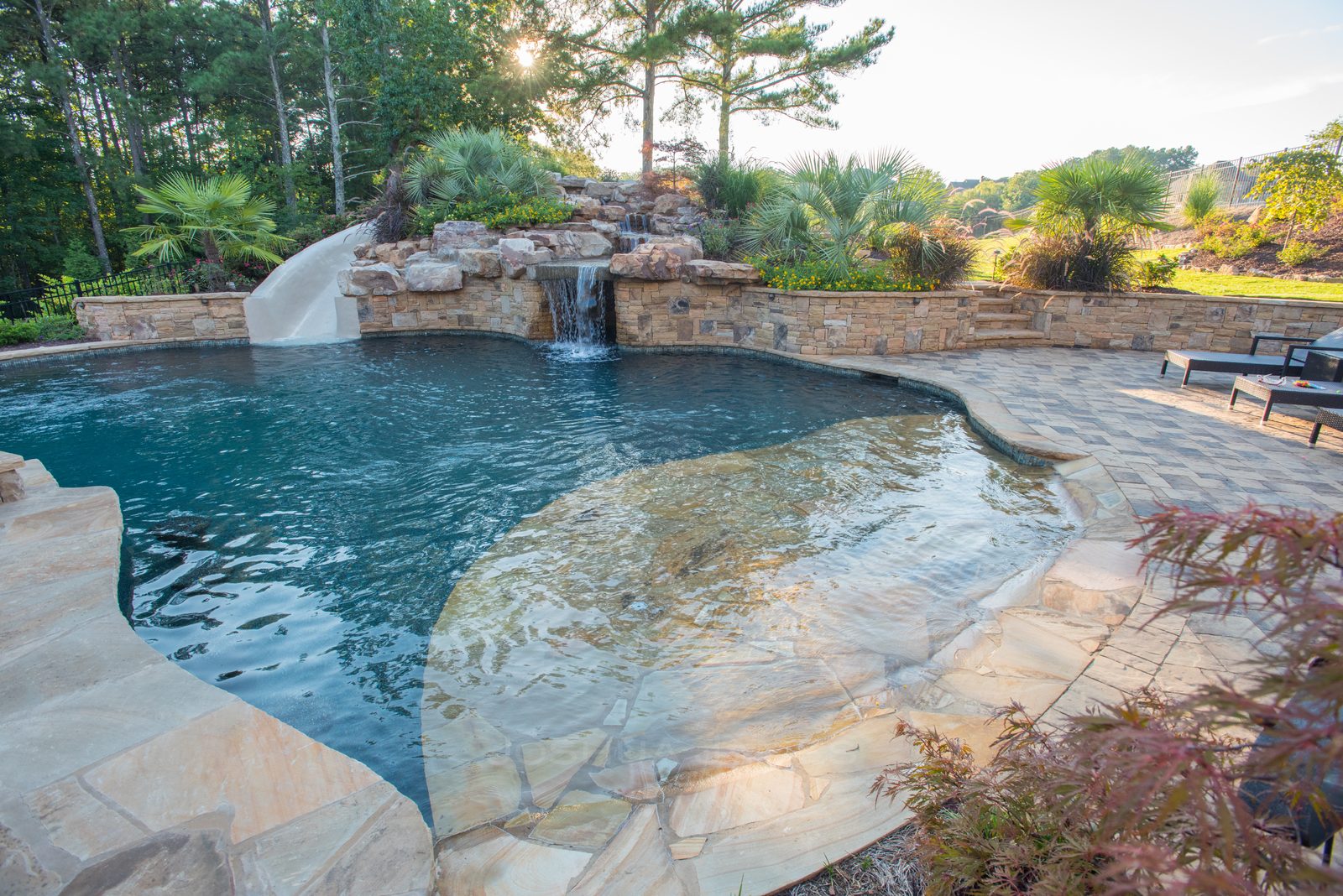 Custom pool and outdoor living space